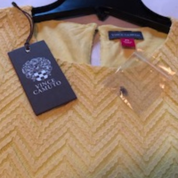 Key Lime Vince Camuto Herringbone Lace Blouse - Picture 7 of 8